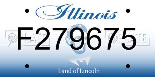 F279675 Illinois License Plate