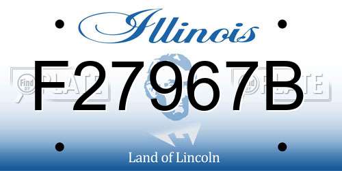 F27967B Illinois License Plate