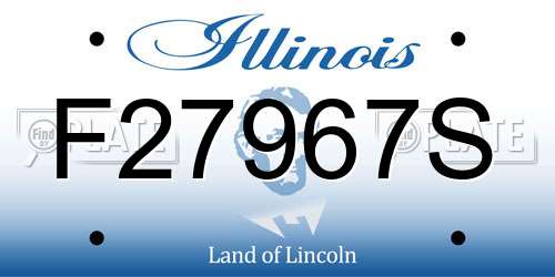 F27967S Illinois License Plate