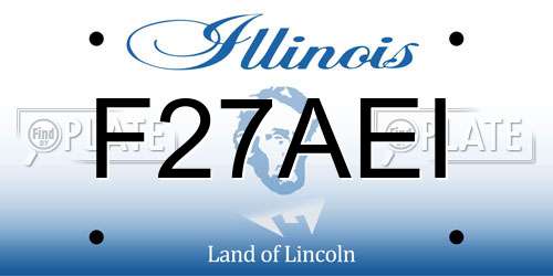 F27AEI Illinois License Plate
