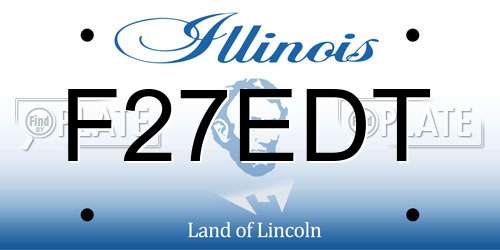 F27EDT Illinois License Plate