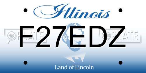F27EDZ Illinois License Plate