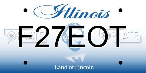 F27EOT Illinois License Plate