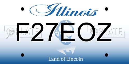 F27EOZ Illinois License Plate