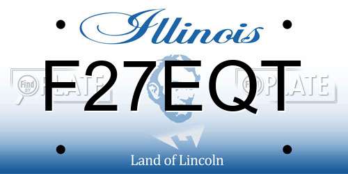 F27EQT Illinois License Plate