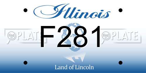 F281 Illinois License Plate