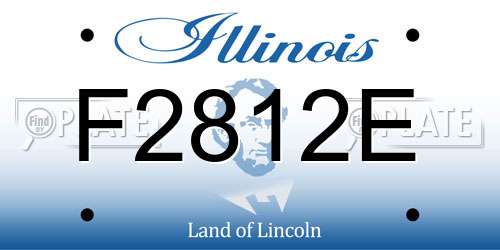 F2812E Illinois License Plate