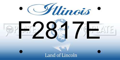 F2817E Illinois License Plate