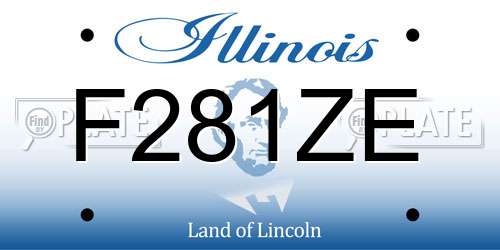 F281ZE Illinois License Plate