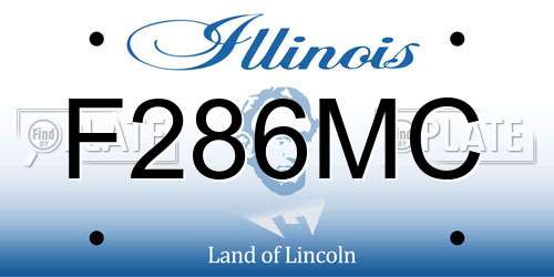 F286MC Illinois License Plate