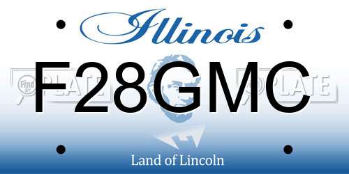 F28GMC Illinois License Plate