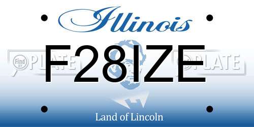 F28IZE Illinois License Plate