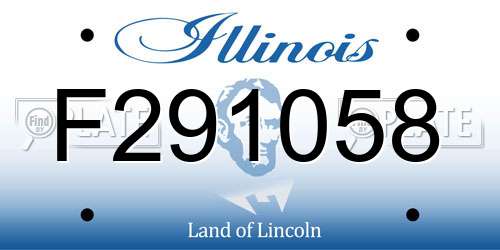 F291058 Illinois License Plate