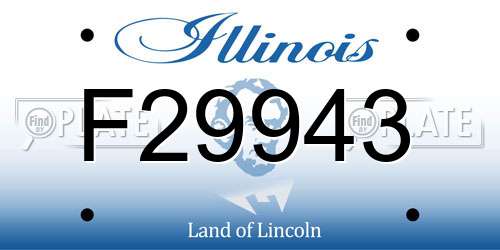 F29943 Illinois License Plate