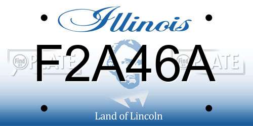 F2A46A Illinois License Plate