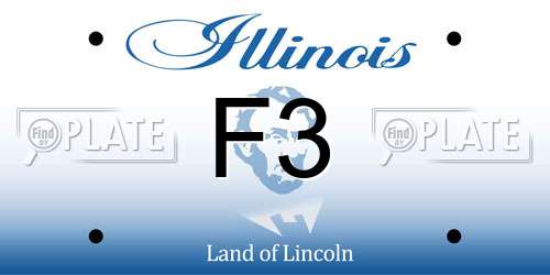 F3 Illinois License Plate
