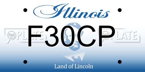 F30CP Illinois License Plate