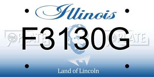 F3130G Illinois License Plate