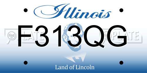 F313QG Illinois License Plate