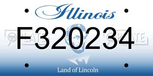 F320234 Illinois License Plate