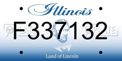 F337132 Illinois License Plate