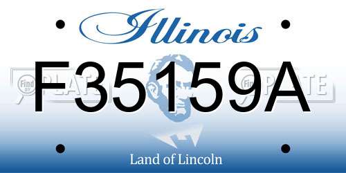 F35159A Illinois License Plate