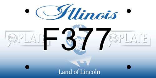 F377 Illinois License Plate