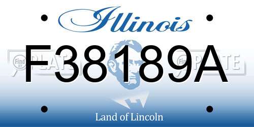 F38189A Illinois License Plate