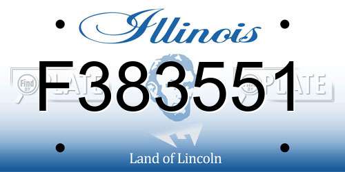 F383551 Illinois License Plate