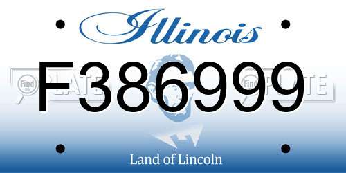 F386999 Illinois License Plate