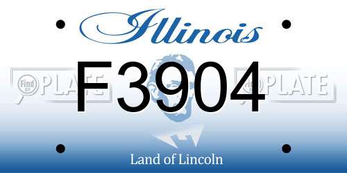 F3904 Illinois License Plate