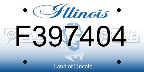 F397404 Illinois License Plate