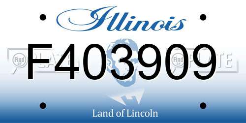 F403909 Illinois License Plate