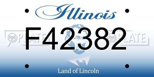 F42382 Illinois License Plate