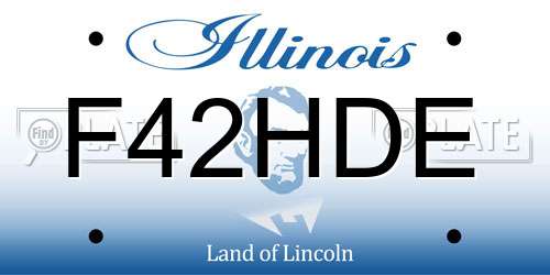 F42HDE Illinois License Plate