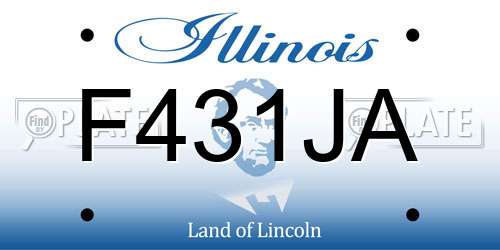 F431JA Illinois License Plate