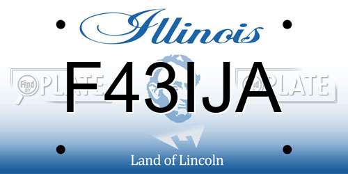 F43IJA Illinois License Plate