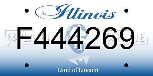 F444269 Illinois License Plate