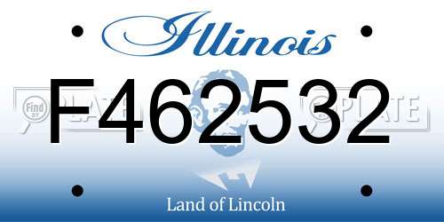 F462532 Illinois License Plate