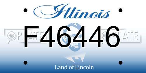 F46446 Illinois License Plate