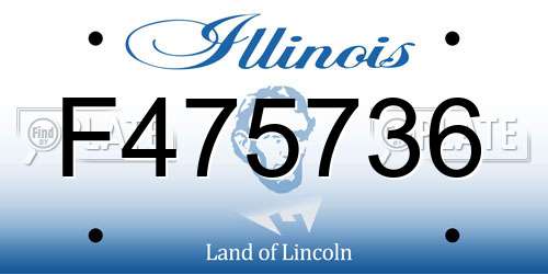 F475736 Illinois License Plate