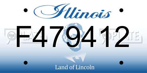 F479412 Illinois License Plate