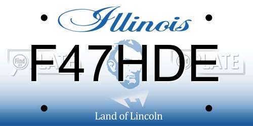 F47HDE Illinois License Plate