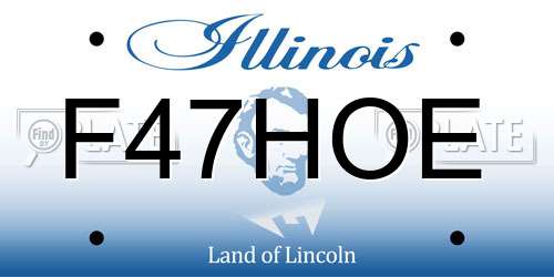 F47HOE Illinois License Plate