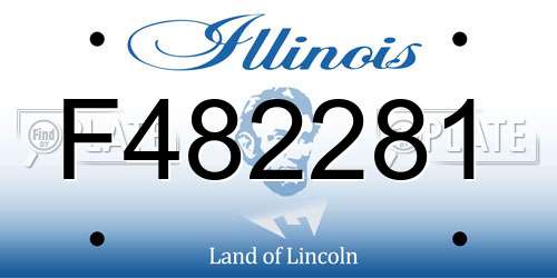 F482281 Illinois License Plate