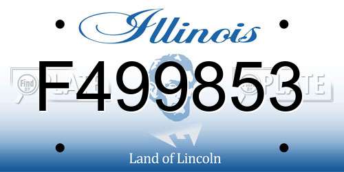 F499853 Illinois License Plate