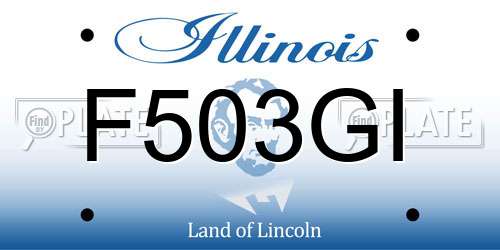 F503GI Illinois License Plate