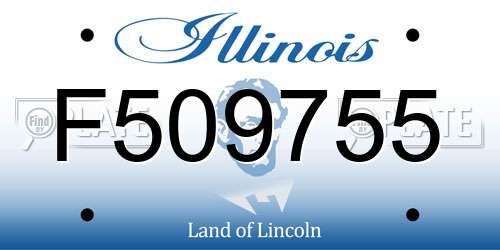 F509755 Illinois License Plate