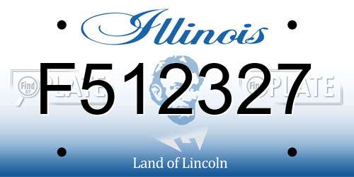F512327 Illinois License Plate