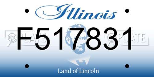 F517831 Illinois License Plate